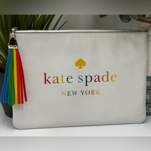 Kate Spade New York Kourtney Rainbow Large Tassel Pouch - Picture 2 of 6